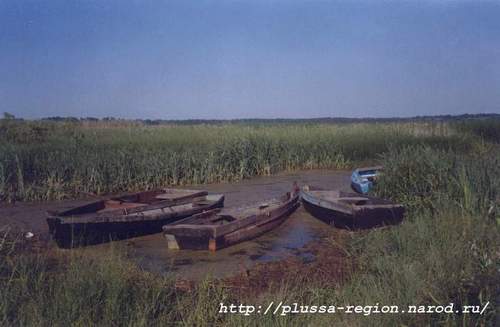 Фото 05. 2005-07-05. Рыбацкие лодочки на озере Песно